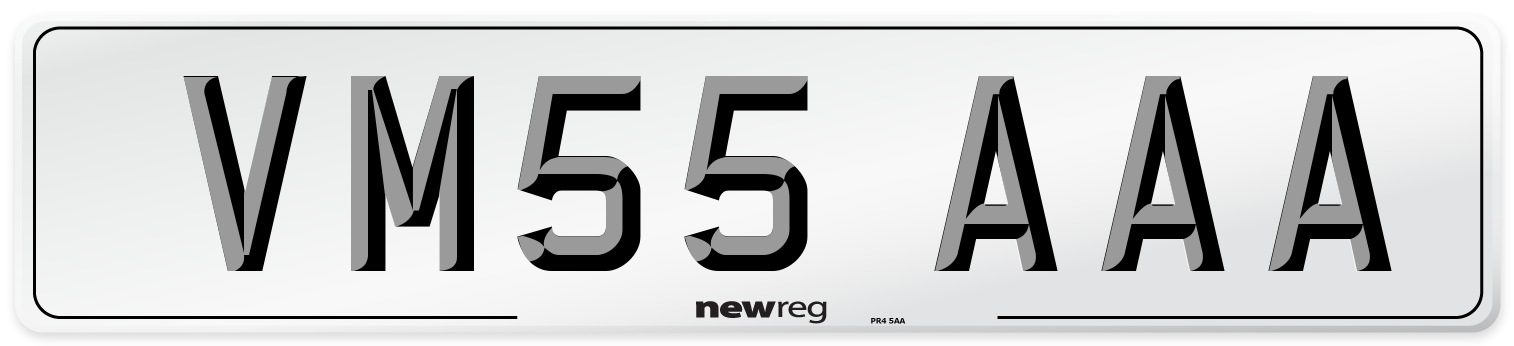 VM55 AAA Number Plate from New Reg
